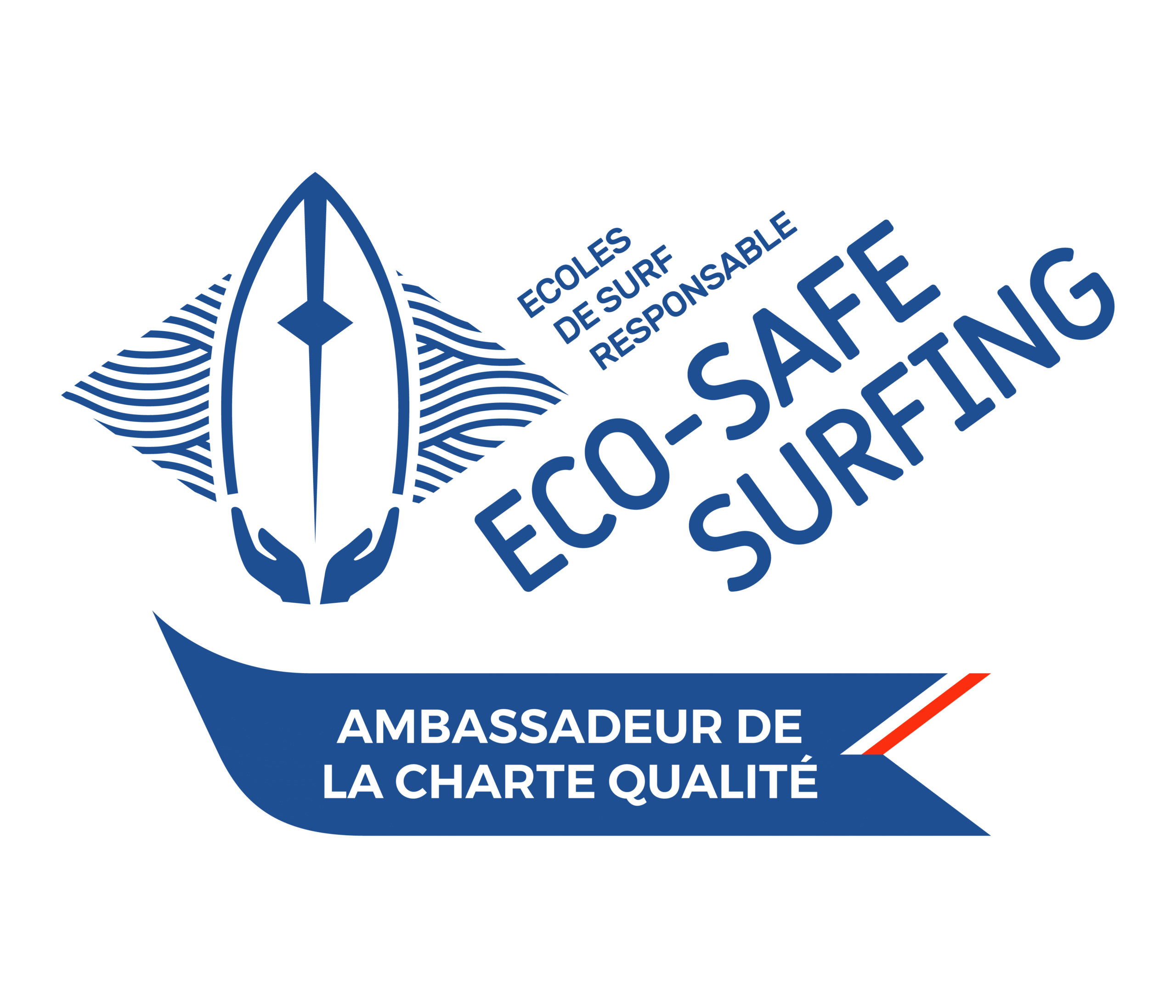 ESS Ambass Logo Eco-Safe Surfing : école de surf responsable, ambassadeur de la charte qualité.